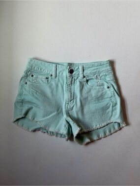 American Eagle Outfitters Mint-Tone Denim Cutoff Shorts